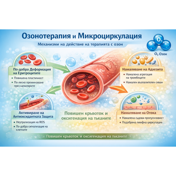 Озонотерапия и микроциркулация – механизми на действие и значение за здравето